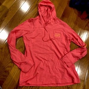 Vineyard Vines pink long sleeve hooded shirt